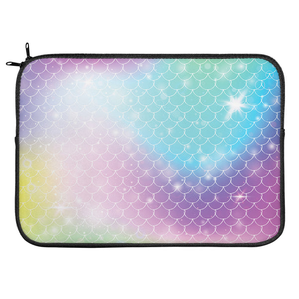 Mermaid Scales Sleeve Pouch Case Bag for Laptop Notebook pouch UV Glow holographic sirena iridescent summer trippy rainbow little mermaid fins Accessories Printed case for laptop notebook ipad tablet Pouch case for laptops