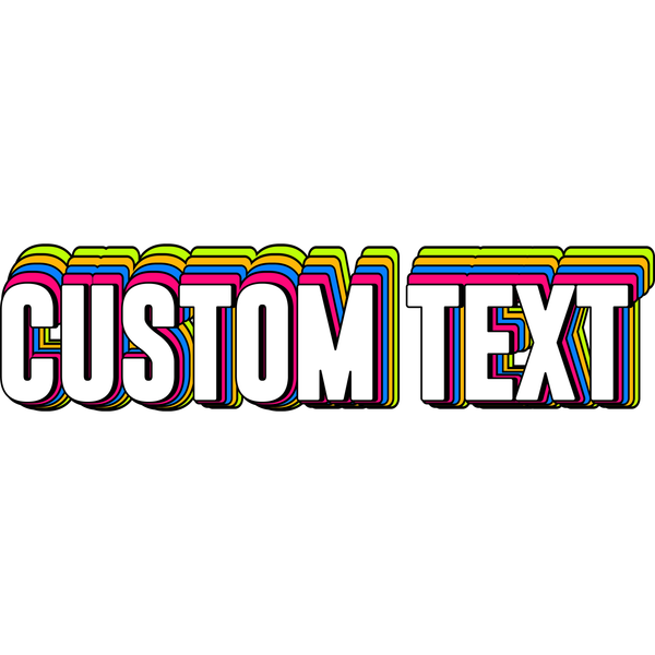 Rainbow Layer Text Style | Create Your Own - Custom text shirts, totes, bags and accessories