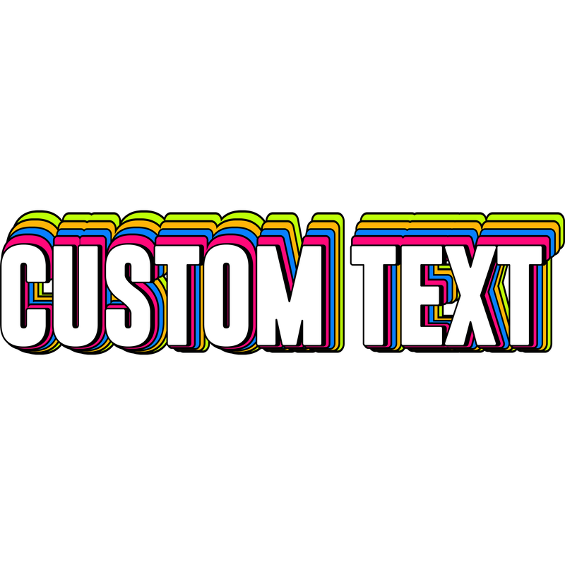 Rainbow Layer Text Style | Create Your Own - Custom text shirts, totes, bags and accessories