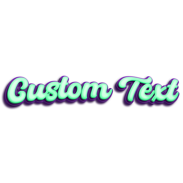 Purple Mint Text Style | Create Your Own - Custom text shirts, totes, bags and accessories