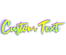 Neon Glitch Text Style | Create Your Own - Custom text shirts | Custom text totes, bags and accessories