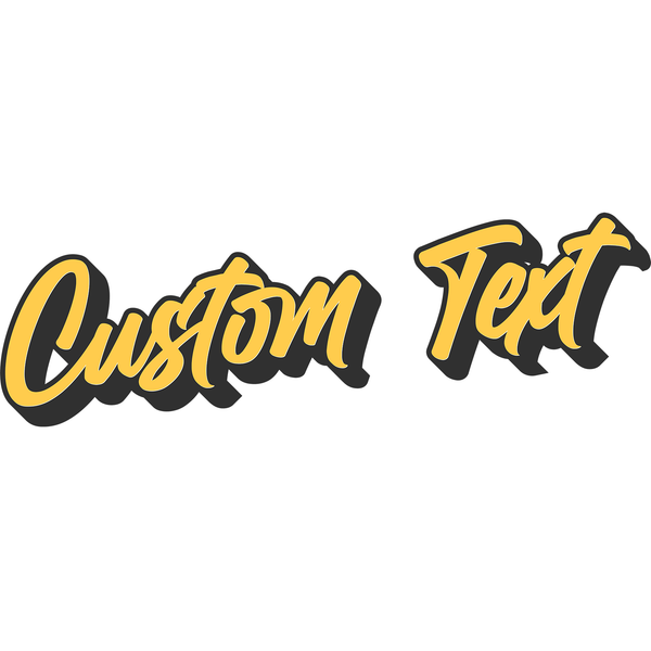 Yellow Retro Text Style | Create Your Own - Custom text shirts, totes, bags and accessories