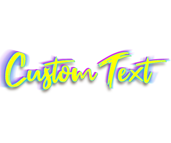 Neon Glitch Text Style | Create Your Own - Custom text shirts | Custom text totes, bags and accessories