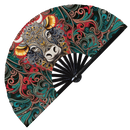 Cow Psychedelic Mandala Art Bamboo Hand Fan