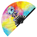 Cute Alien Cartoon Chibi Bamboo Hand Fan