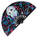 Cute Alien Cartoon Chibi Bamboo Hand Fan