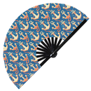Cute Anchor Pattern Bamboo Hand Fan