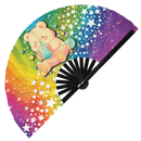 Cute Bear Boba Tea Kawaii Bamboo Hand Fan