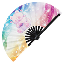 Cute Bear Boba Tea Kawaii Bamboo Hand Fan