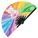 Cute Bear Boba Tea Kawaii Bamboo Hand Fan