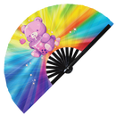 Cute Bear Boba Tea Kawaii Bamboo Hand Fan