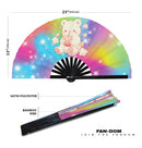 Cute Bear Boba Tea Kawaii Bamboo Hand Fan