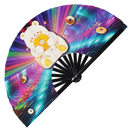 Cute Bear Eating Donut Bamboo Hand Fan