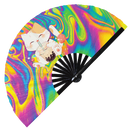 Cute Cat Boba Tea Kawaii - Bamboo Hand Fan