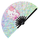 Cute Cat Boba Tea Kawaii - Bamboo Hand Fan