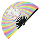 Cute Cat Boba Tea Kawaii - Bamboo Hand Fan