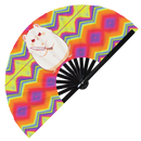 Cute Funny Hamster Holding Knife Bamboo Hand Fan