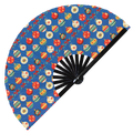 Cute Christmas Balls Pattern Bamboo Hand Fan