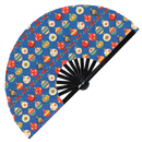 Cute Christmas Balls Pattern Bamboo Hand Fan