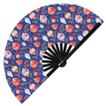 Cute Christmas Balls Pattern Bamboo Hand Fan