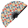 Cute Christmas Balls Pattern Bamboo Hand Fan