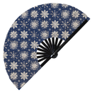 Cute Christmas Snowflakes Pattern Bamboo Hand Fan
