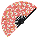 Cute Christmas Snowman Pattern Bamboo Hand Fan