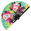 Cute Devil Cartoon Chibi Bamboo Hand Fan