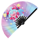 Cute Devil Cartoon Chibi Bamboo Hand Fan