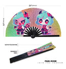 Cute Devil Cartoon Chibi Bamboo Hand Fan
