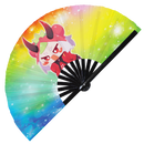 Cute Devil Cartoon Chibi Bamboo Hand Fan