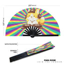 Cute Dj Dog Bamboo Hand Fan