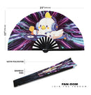 Cute Dj Duck Bamboo Hand Fan