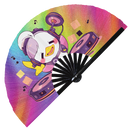 Cute Dj Duck Bamboo Hand Fan