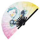 Cute Dj Duck Bamboo Hand Fan