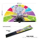 Cute Dj Elephant Bamboo Hand Fan