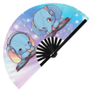 Cute Dj Elephant Bamboo Hand Fan