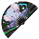 Cute Dj Elephant Bamboo Hand Fan