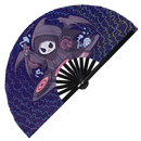 Cute Dj Grim Reaper Bamboo Hand Fan