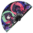 Cute Dj Grim Reaper Bamboo Hand Fan