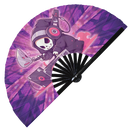 Cute Dj Grim Reaper Bamboo Hand Fan