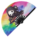 Cute Dj Grim Reaper Bamboo Hand Fan