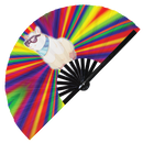 Cute Chibi Cartoon Llama Bamboo Hand Fan