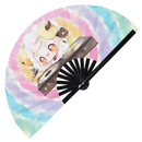 Cute Dj Sheep Party Lamb Bamboo Hand Fan