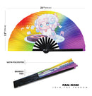 Cute Dj Sheep Party Lamb Bamboo Hand Fan