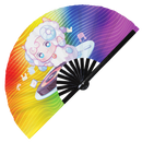 Cute Dj Sheep Party Lamb Bamboo Hand Fan