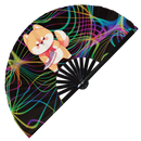 Cute Funny Dog Holding Knife I Choose Violence Murder Puppy | Hand Fan foldable bamboo gifts Festival accessories Rave handheld event