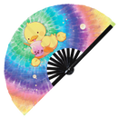 Cute Duck Boba Tea Kawaii Bamboo Hand Fan