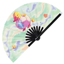 Cute Duck Boba Tea Kawaii Bamboo Hand Fan