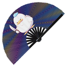 Cute Funny Duck Holding Knife Bamboo Hand Fan